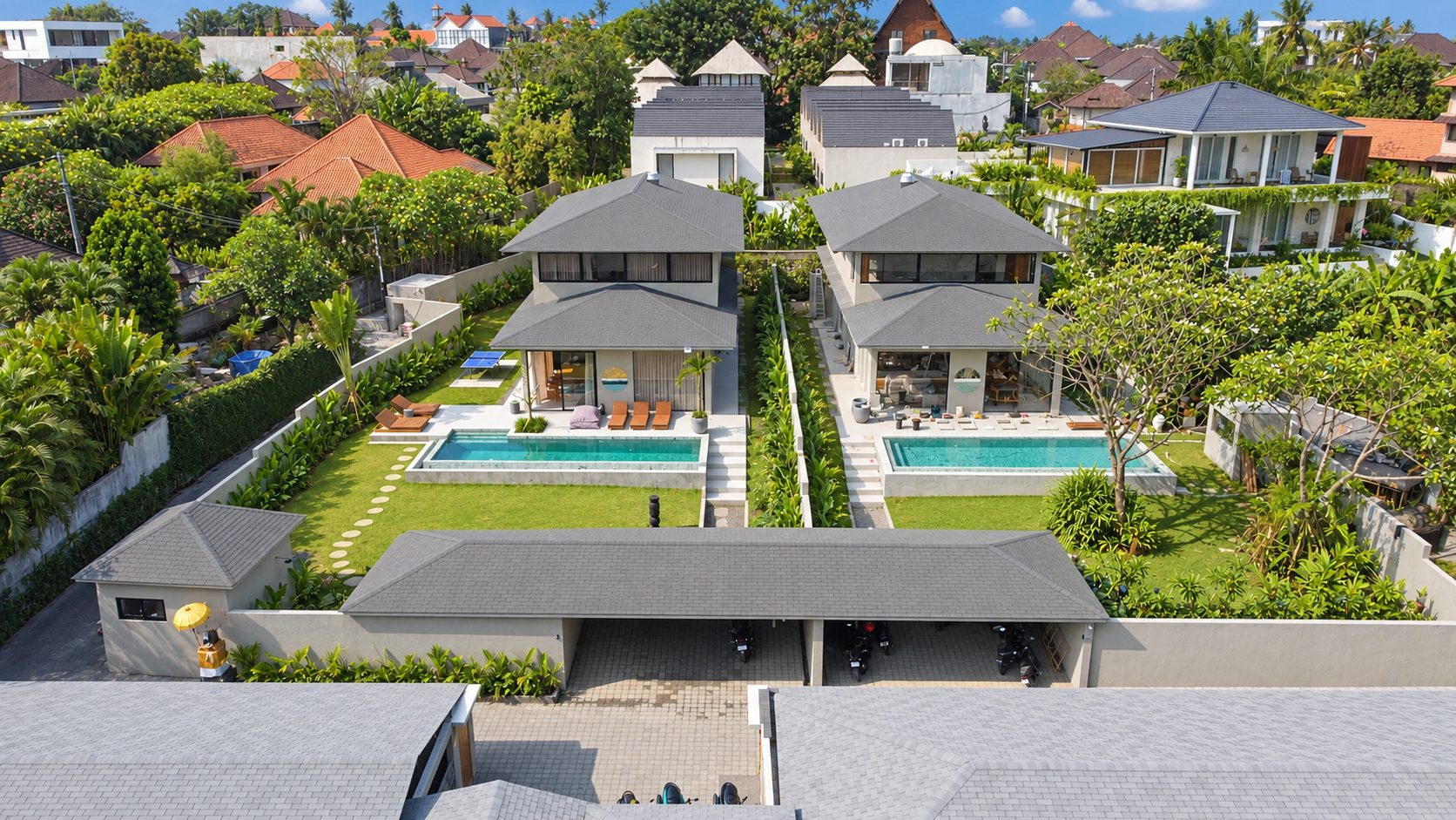 Villas 3 & 4 — aerial view